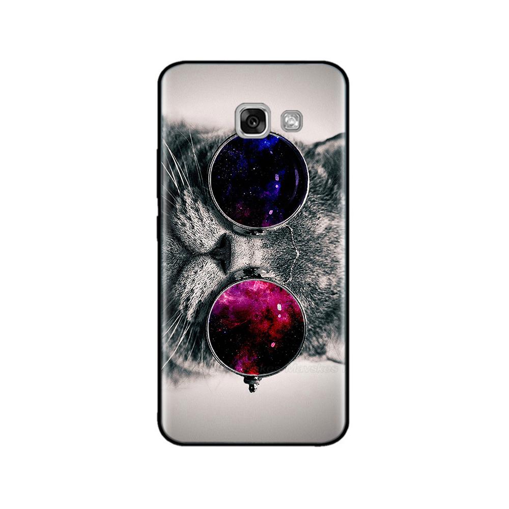 For Samsung Galaxy A3 2017 Case Silicon Soft Black Case For Samsung A7 A5 A3 2017 Case Cute Printed Tpu Bumper Phone Cover