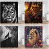 Wildlife Shower Curtain Tiger Jaguar Bathroom Bathtub Partition Curtain Modern Home Decorations 120x200cm