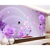Fashion Vine Wallpaper Purple Rose 3d Wallpaper Living Room Bedroom Mural 3d Wallpaper Home Decor