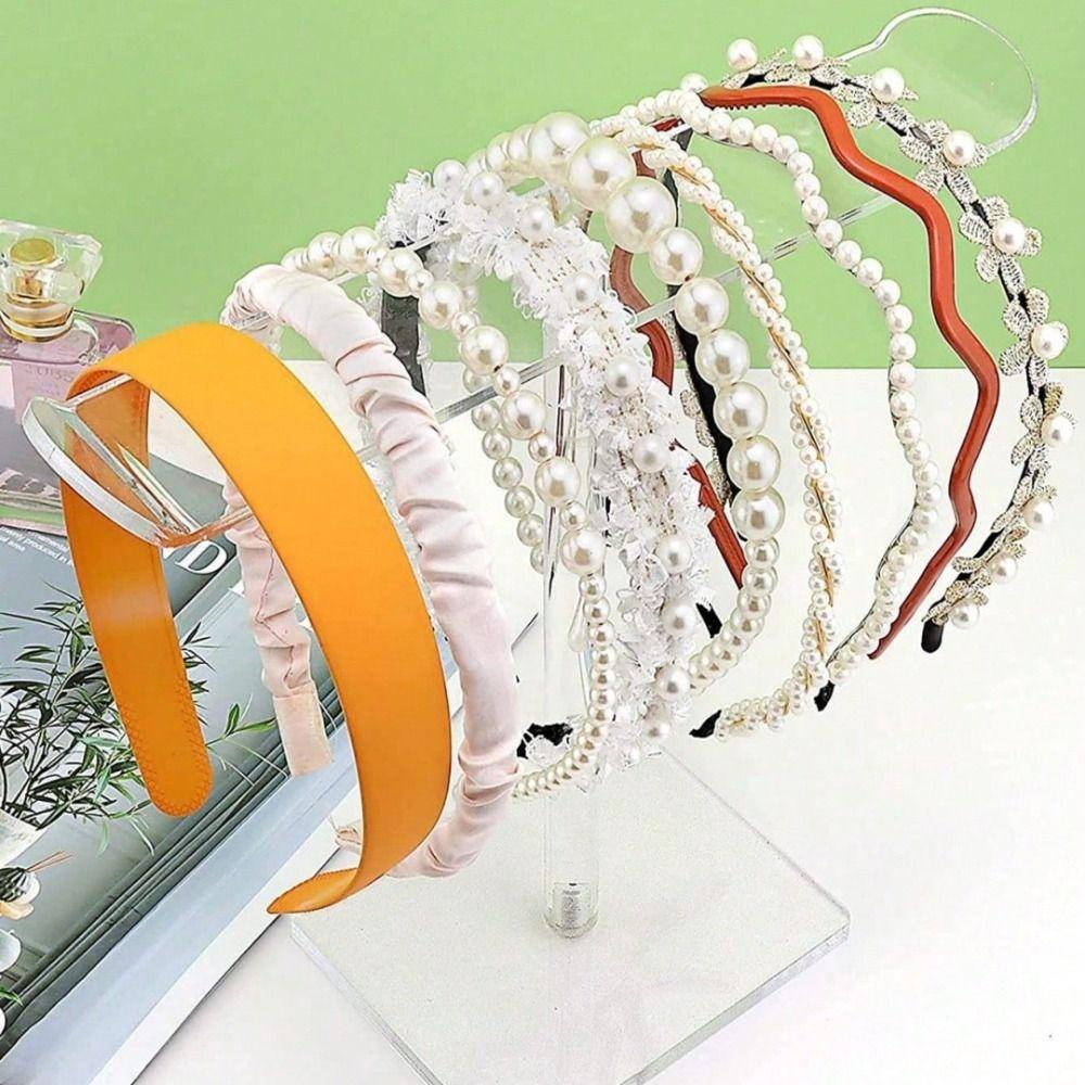 Acrylic Headband Holder Rack Detachable Hairband Organizer Durable Display Shelf
