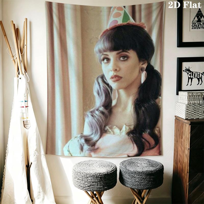 Melanie Martinez Wall Tapestry Aesthetic Wall Hanging Printed Fabric Blanket Decorative Tapestries for Bedroom Living Room Home Decor