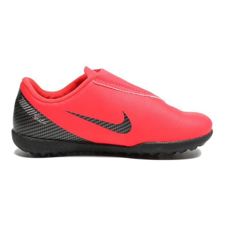 Nike Mercurial Vapor 12 Club CR7 TF Обувь для футбола на искусственном газоне Нескользящие низкие футбольные бутсы Детские футбольные бутсы Красно-черные AJ3108-600