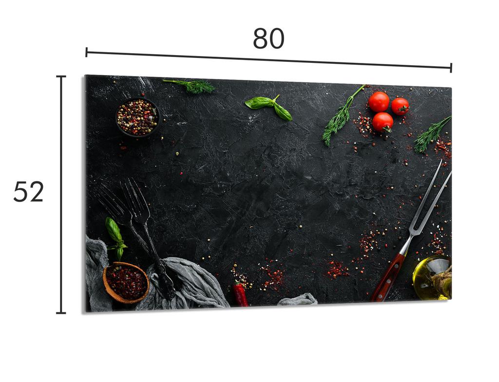 Szklana płyta ochronna na kuchenkę 80x52 Łupek