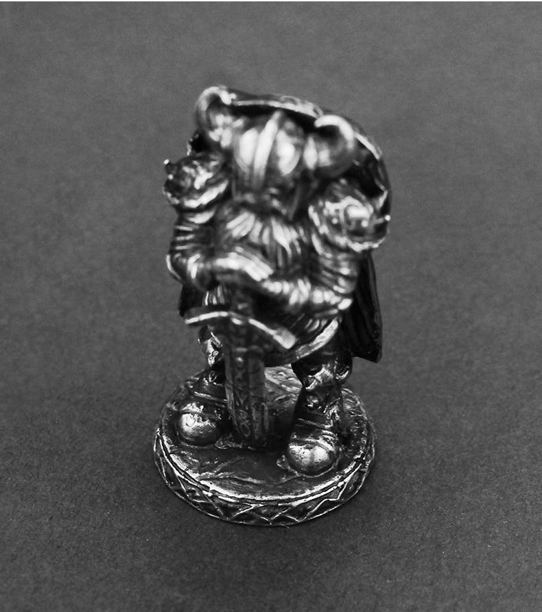 Белые медные фигурки фехтовальщика викингов, миниатюрные металлические латунные солиды, настольные орнаменты, украшения для рукоделия, аксессуары, игрушки