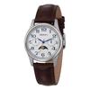 BERNY Moon Phase Analog Watch with Day and Date Genuine Leather Numbers Women's Display, Strap, Easy-to-Read