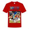Аниме Футболка One Piece с принтом Луффи Мужская Женская Хлопковая с Коротким Рукавом 2026 Лето Манга Уличная Одежда Повседневные Топы Y2k