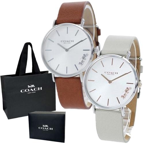 Coach Pair Watches with Authentic Pair Box and Shopper, Men's and Women's Leather Straps, 1450312014503116-coach-peabox