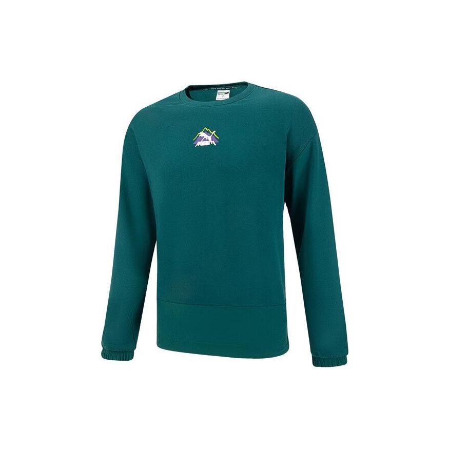 Puma Back Logo Letter Print Crew Neck Pullover Long Sleeve Sweatshirt Men Sweatshirt Green 537391-24