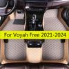 Автомобильный коврик для Voyah Free 2024 Автомобильные коврики на пол Ковер Покрытие Роскошная кожа Полный комплект alfombras para carro