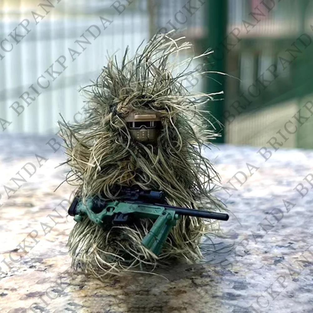 Military All-Terrain Sniper Camouflage Clothing Building Blocks Soldier Figures Weapon AWM Gun Parts MOC Game Bricks Kids Toys