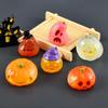 Милая Хэллоуинская светящаяся тыква, настольное украшение, автомобиль, домашний декор, декор комнаты, ландшафтное ремесло, украшения для кукольного домика, аксессуары