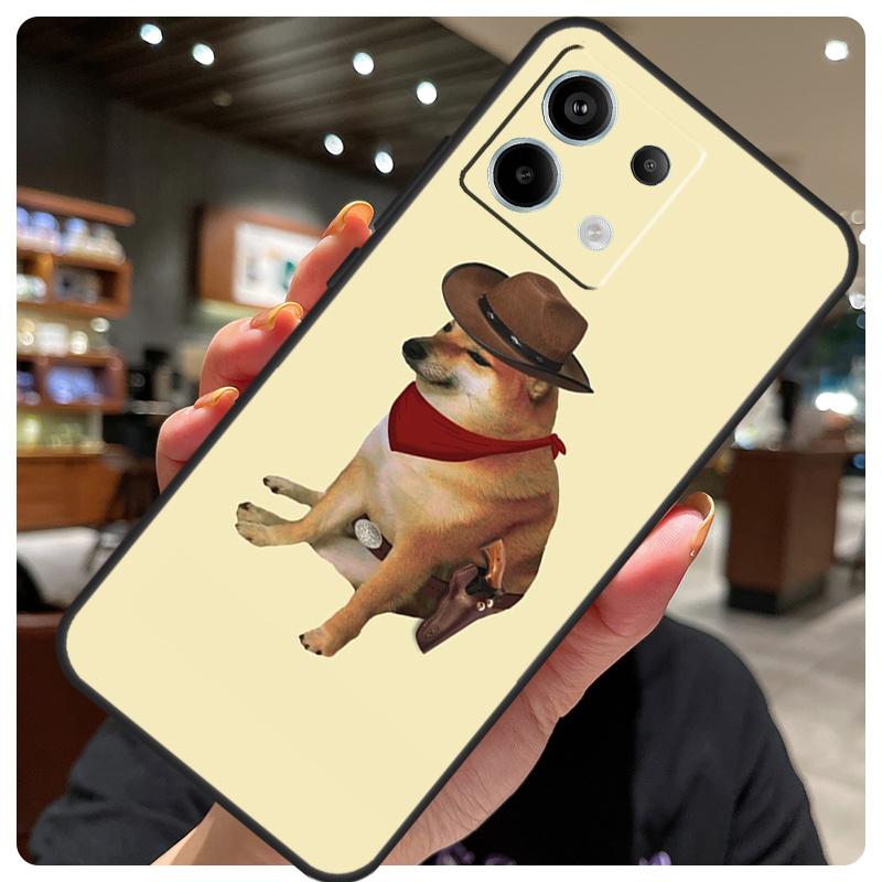 Смешной чехол с собакой Cheems Doge для Xiaomi Redmi Note 13 12 9 10 11 14 15 Pro Plus Чехол для Redmi 14C 10C 12C 13C 15 C