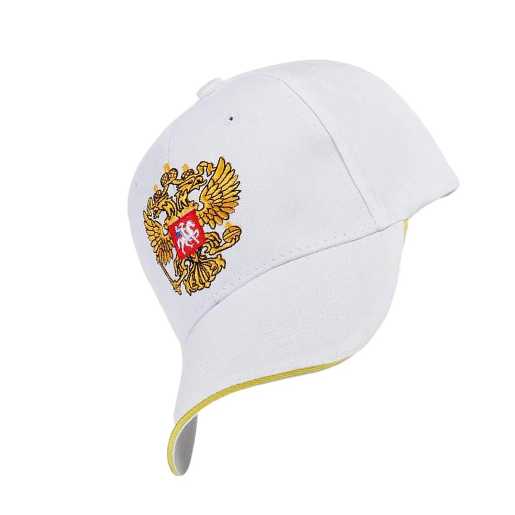 Вышитая российская эмблема хлопковая бейсболка регулируемая удобная солнцезащитная кепка-снэпбэк для спорта и повседневной носки