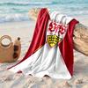 Пляжное полотенце в тематике VfB Stuttgart Мягкое Быстрое?Сухое полотенце для летнего пляжного отдыха и плавания