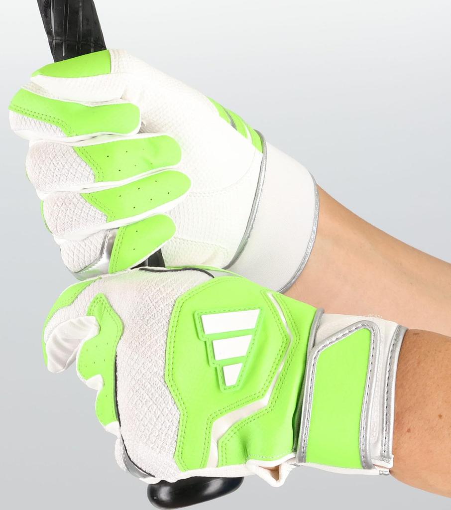 Adidas Baseball Batting 51 Lime X White LBG404 Gloves, Basic, (4211), Medium,