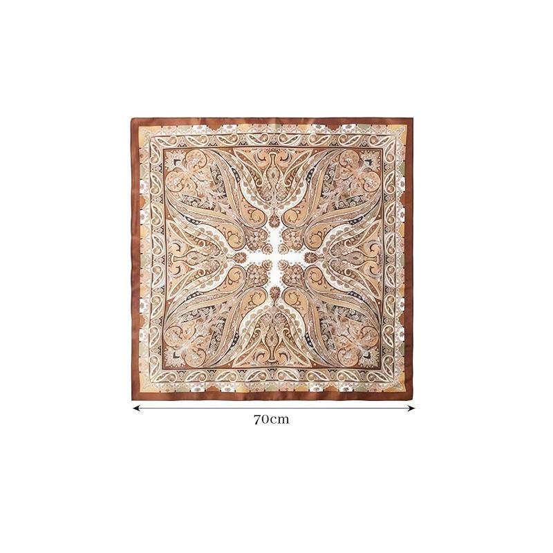 Big Square Ladies Faux Silk Head Neck Thin Scarf Bag Charm Scarf Hair Bandanas