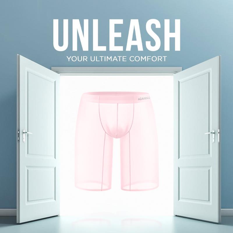 Спортивные мужские 5-точечные брюки для фитнеса, дышащие сексуальные леггинсы, мужское нижнее белье, ультратонкие бесшовные прозрачные удлиненные шорты-боксеры