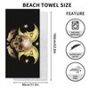 Quick-drying towel Strong absorbent double-sided velvet * skull head beach towel Printed bath towel Outdoor travel beach towel