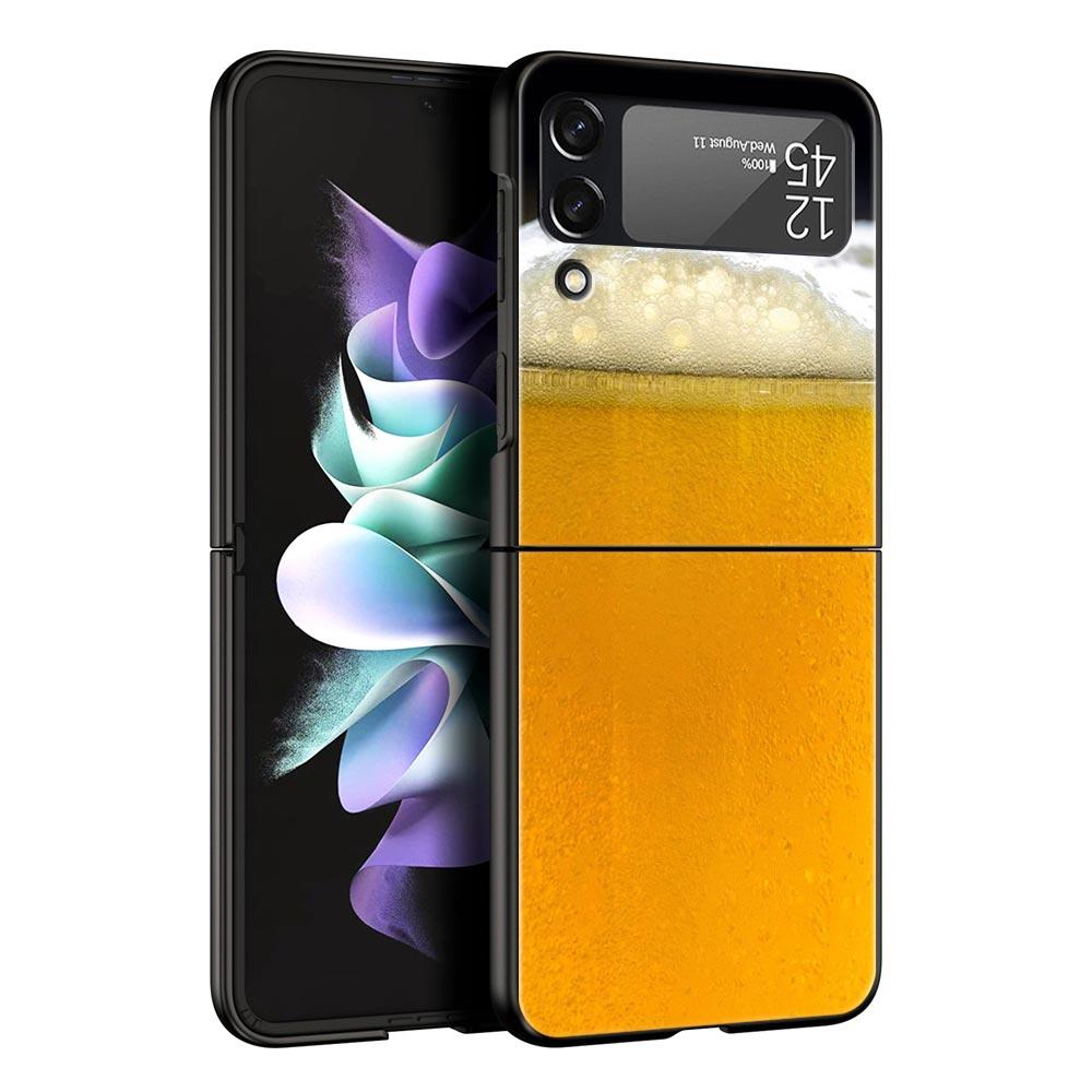 Летний чехол для телефона с пузырьками в виде алкоголя для Samsung Galaxy Z Flip 3 4 5, складной чехол для Samsung Z Flip3 Flip4, жесткий чехол-бампер из ПК