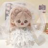 Wedding Dress Cotton Doll Outfit Dress 20cm Doll Flower Dress  DIY Keychain Pendant