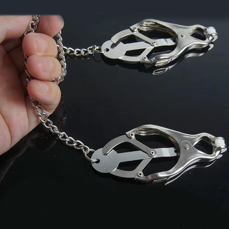 BDSM Игрушки Зажимы для Сосков, Металлические Зажимы для Сосков с Цепочкой, Наконечник Экстремального Захвата, Секс-игрушки для Пар, Игры для Взрослых, Ограничители для Бондажа