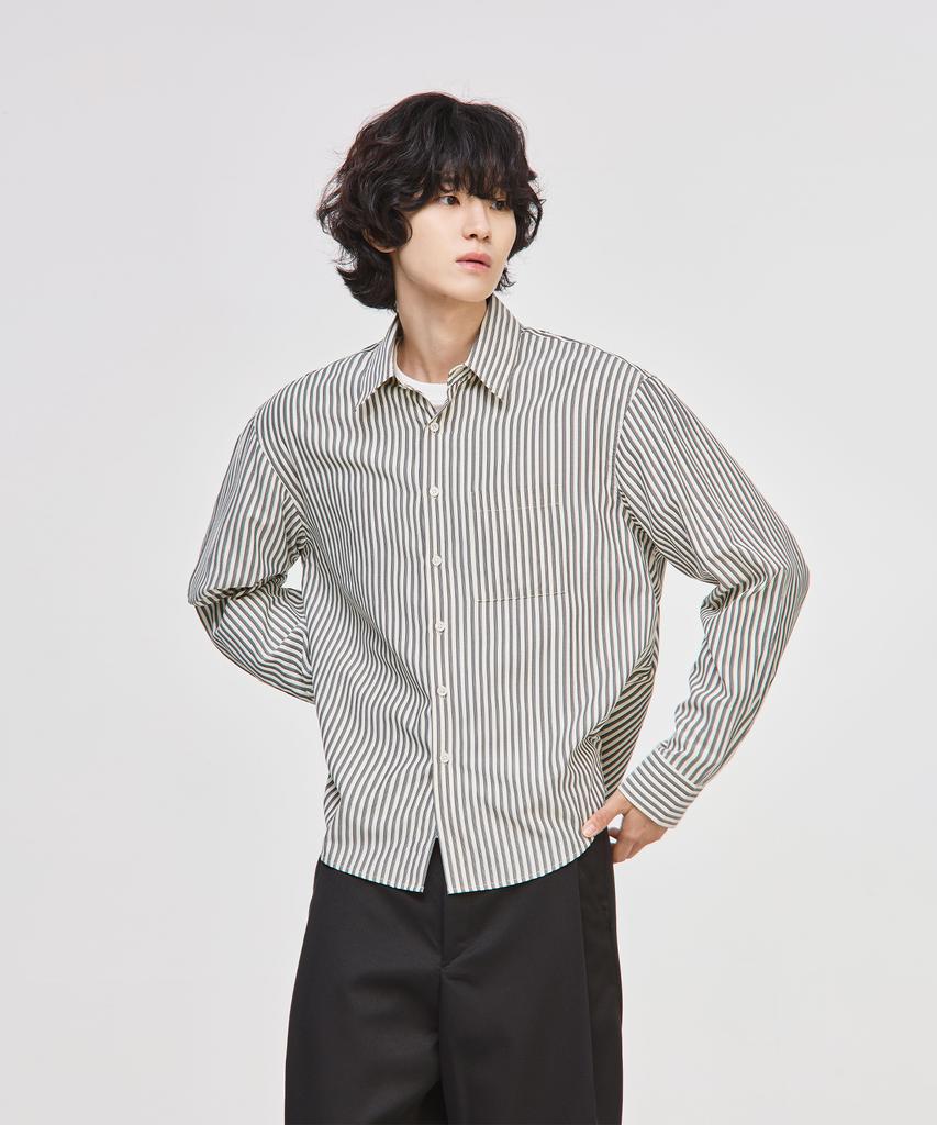SIGNATURE Daily Regular Striped Pocket Shirt [White]