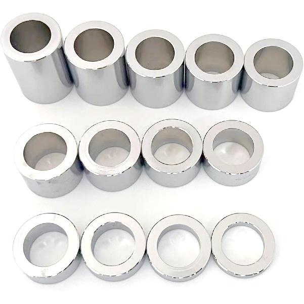 13 PCS CNC Billet Wheel Axle Spacer Kit I.D. 1.0'' - O.D. 1-1/2" for Harley Bobbers and Choppers (Chrome)