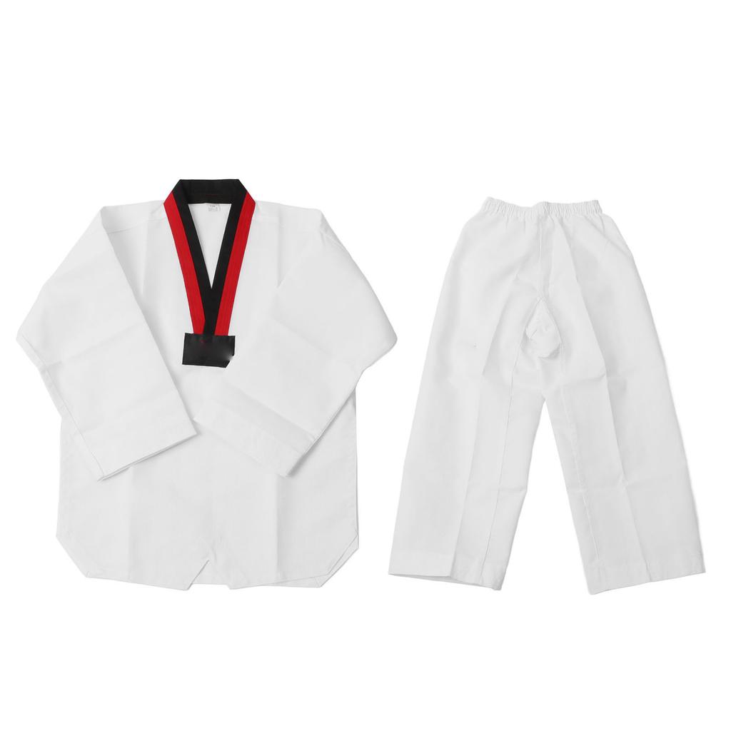Детская белая форма для тхэквондо TKD костюмы одежда WTF каратэ дзюдо тхэквондо добок одежда