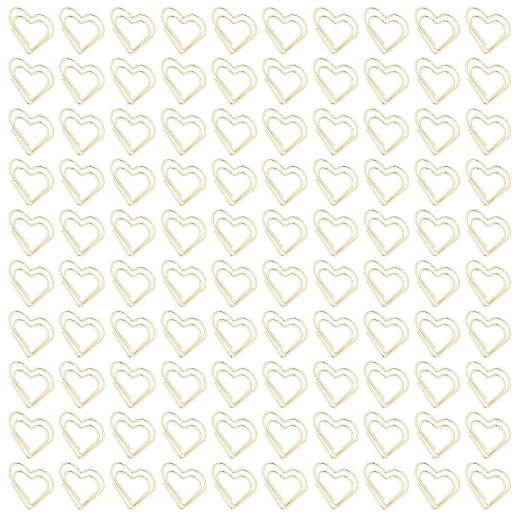 100 шт. Бумажные скрепки Портативные Милые Мини Электропозолоченные Металлические Бумажные скрепки для Офиса Дома Сортировки Файлов с Коробкой для Хранения