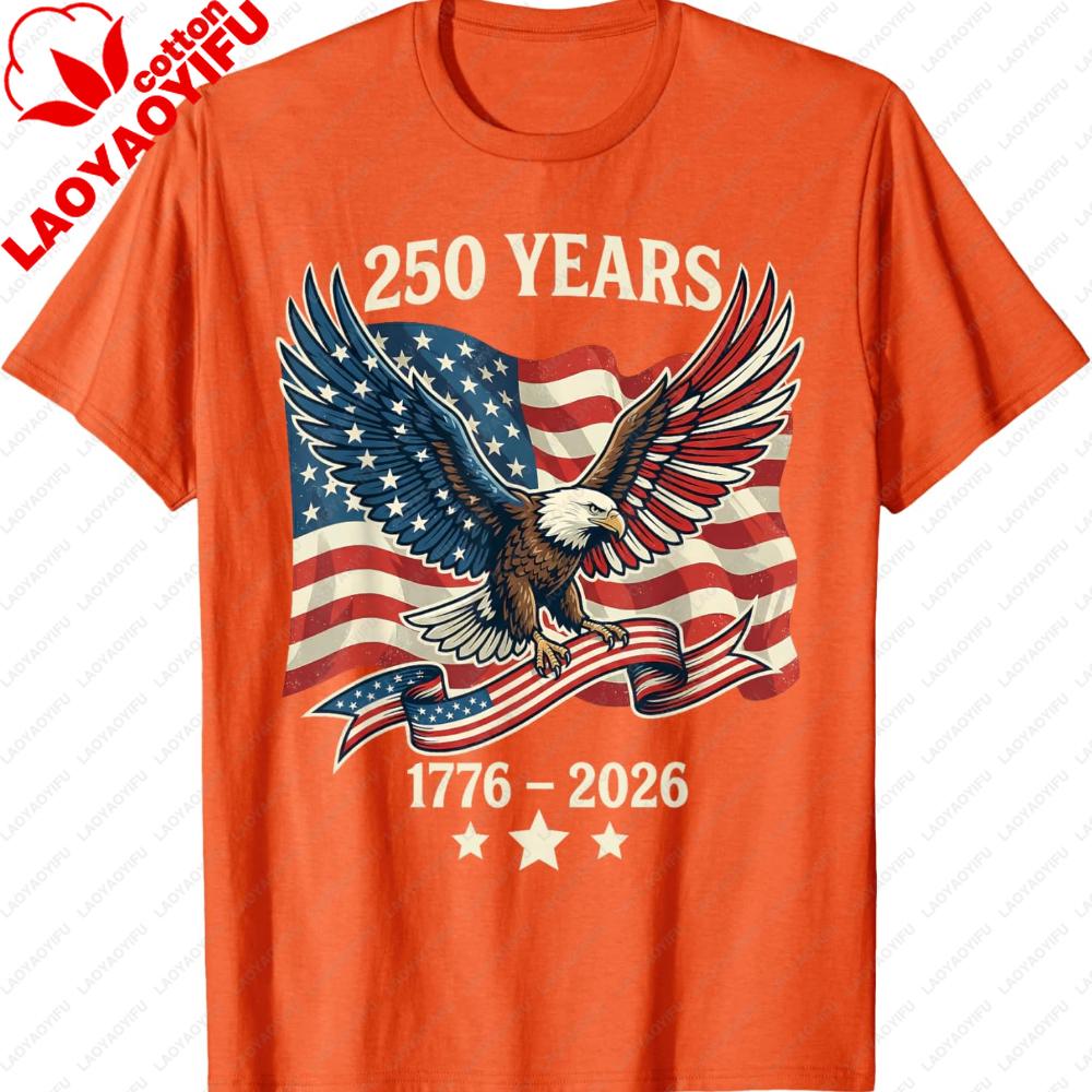 Vintage 250 Years Celebratory Clothing American 17762026 250th Birthday TShirt USA Men Women Unisex Streetwear Fashion Tops