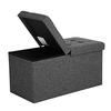 Ottoman With Storage 80 L, Folding Shoe Bench, With Hinged Lid, Load Capacity 300 Kg, 76 X 38 X 38 Cm, Dark Gray Lsf46gyz Lu