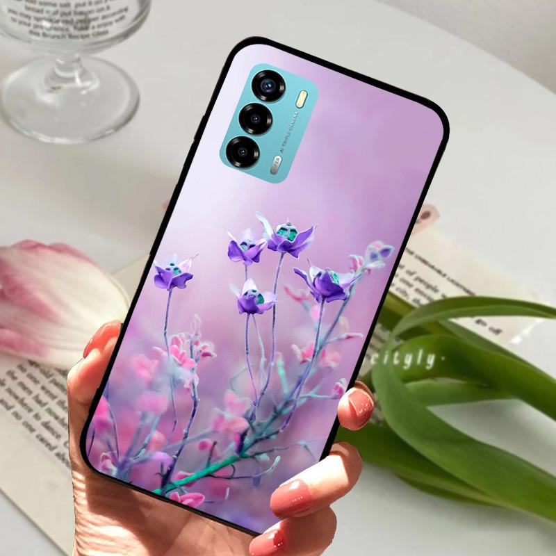 Чехол для ZTE Blade V40 Vita 8045 6.75" Животный Мультяшный Мягкий Силикон Funda для ZTE Blade V40 Vita Чехол для Телефона V40Vita Черный Coque