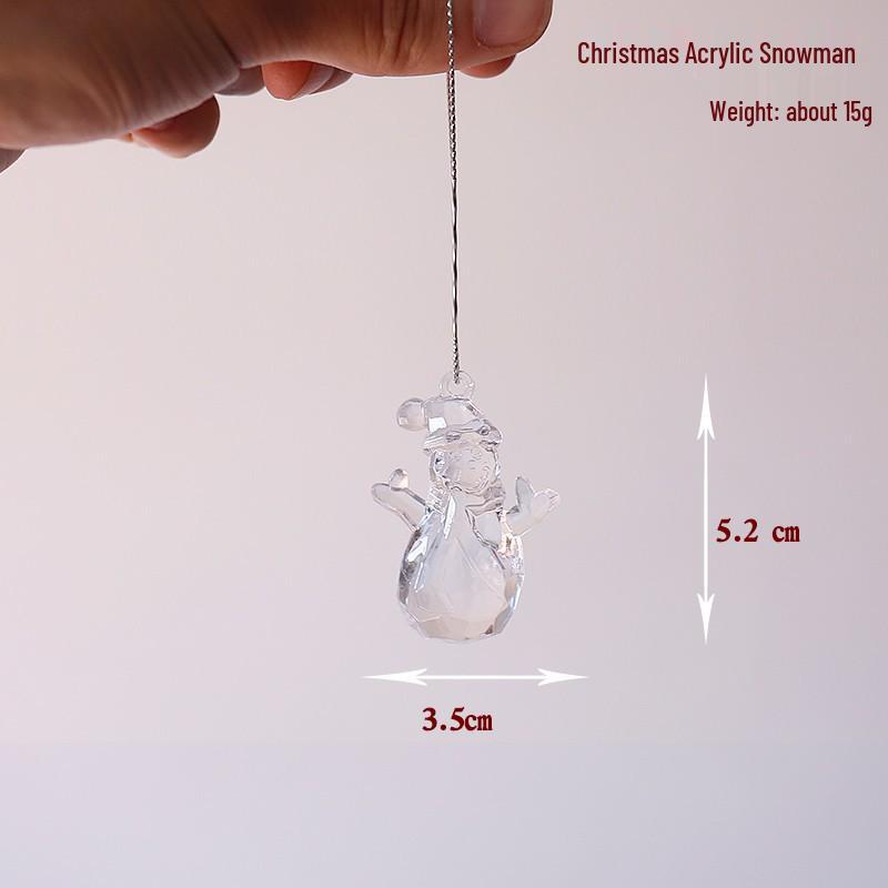 Снежинка Новогодняя елочная игрушка: Акриловая сосулька для праздничного украшения или свадебной инсталляции, прозрачно-белая