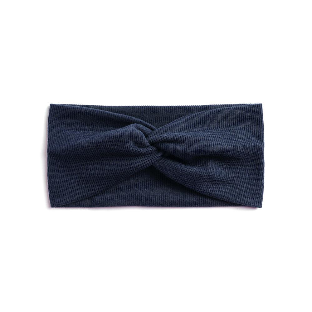 Solid Color Knitted Fine Thread Cross Yoga Sports Headband Simple Women'S Headband Headgear Headscarf