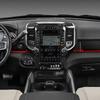 For Dodge RAM 1500 2500 3500 2019-2026 12 inch Car Center Console Navigation Panel Carbon Fiber Interior Sticker ABS Accessories
