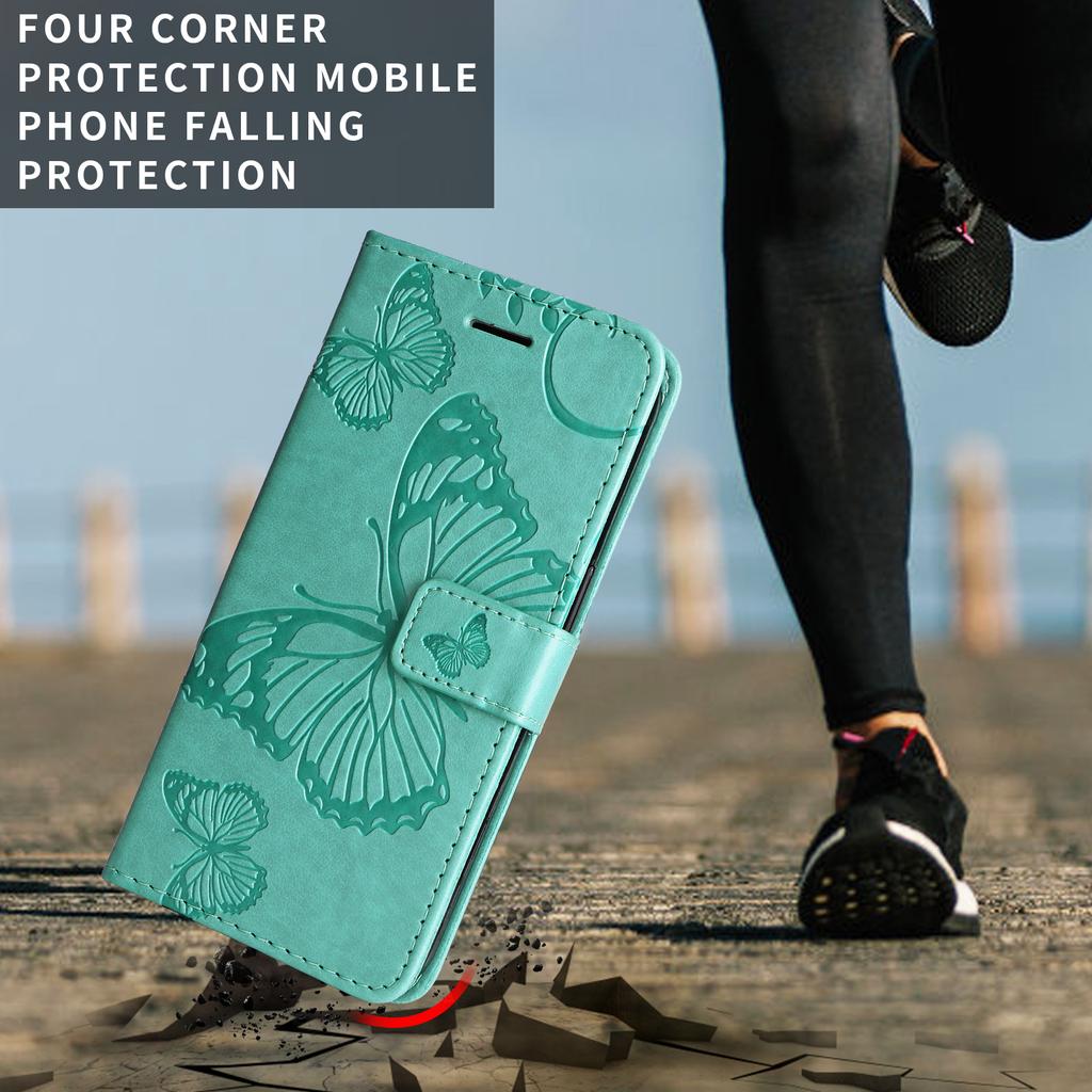 For Oppo A5 Energy 5G (China)/Oppo A5 Pro 4G (Global) Wallet Case Floral Butterfly Imprinted Leather Phone Cover Stand