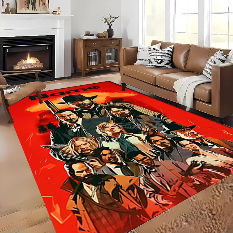 Custom personalization Red Dead Redemption Area Rug - Perfect For Kitchen, Bathroom,Laundry Room Decor Large Size Available,Gift All Seasons