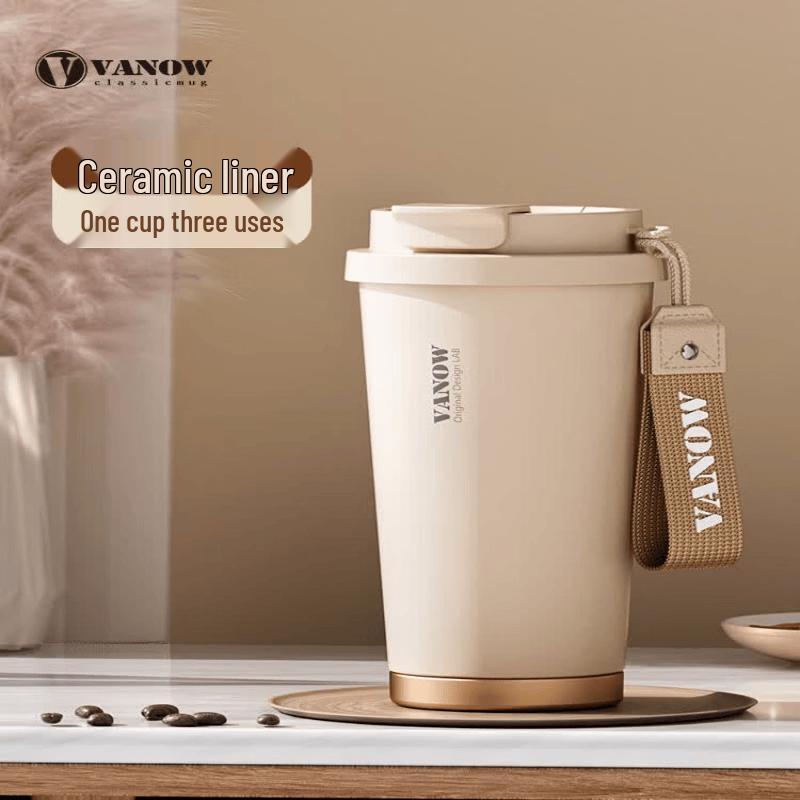 Vanow Portable Ceramic Lined Coffee Mug
