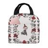 Moomin Little My Lunch Bag with Insulated Clasp and Zipper, Compact and Stylish Portable Insulated Lunch Bag, Soft Cooler Bag, Tote/Eco Bag, Unisex Ca