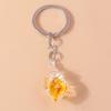 Cute Luminous Conch Keychain Marine Life Keyring Pendants for Car Key Holder Women Girls Handbag Accessories Jewelry Gifts
