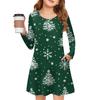 Christmas Day Girls' Long Sleeve Dress - Color Pocket Dress