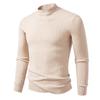 Men's Twisted Solid Color Sweater Men's Half Turtleneck Knitted Bottoming Shirt