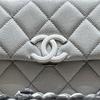 CHANEL Calfskin Flap Bag, Crossbody Bag, Shoulder Bag Mini Women's Gray AS4598-B15003-NT625