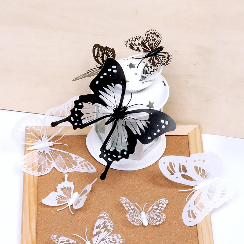 12Pcs/Set 3D Butterfly Wall Sticker Refrigerator Magnet Beautiful Butterflies Art Decals Home Decor Stickers Wedding Decoration