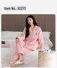 Women's Winter Flannel Pajama Set: Long Sleeve Cardigan & Warm Coral Fleece with Cartoon Panda Design