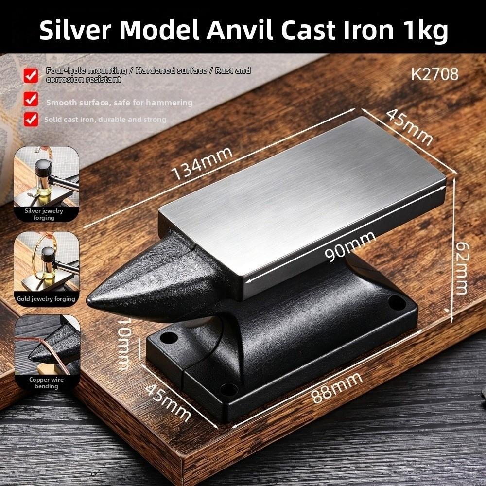 Compact Size Bench Block Anvil Cast Iron Jewelry Making Tool Blacksmith Forge Kit Metalworking