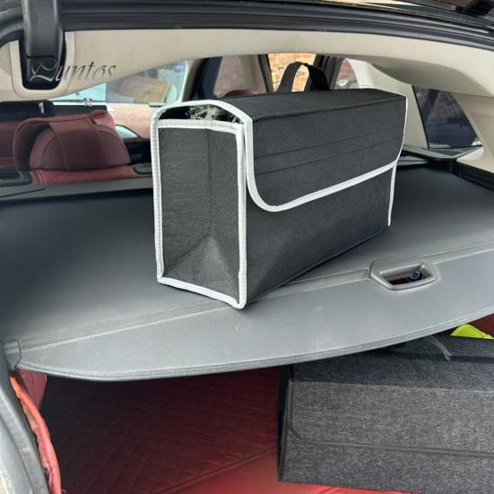1/2 шт. сумки для хранения в багажнике автомобиля с ручкой, большая вместимость, складная конструкция, органайзер для хранения в багажнике автомобиля с откидной крышкой