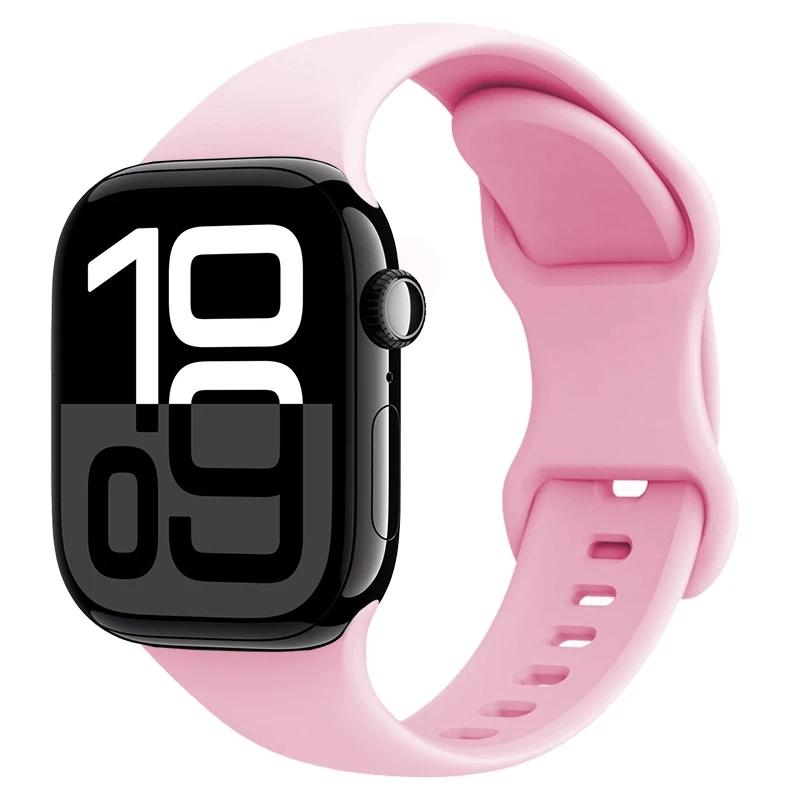 Силиконовый ремешок для Apple Watch Band 45мм 41мм 44мм 40мм 49мм Серия 10 46мм 42мм Браслет для iWatch Ultra 9 8 7 6 5 4 SE2 Ремешок