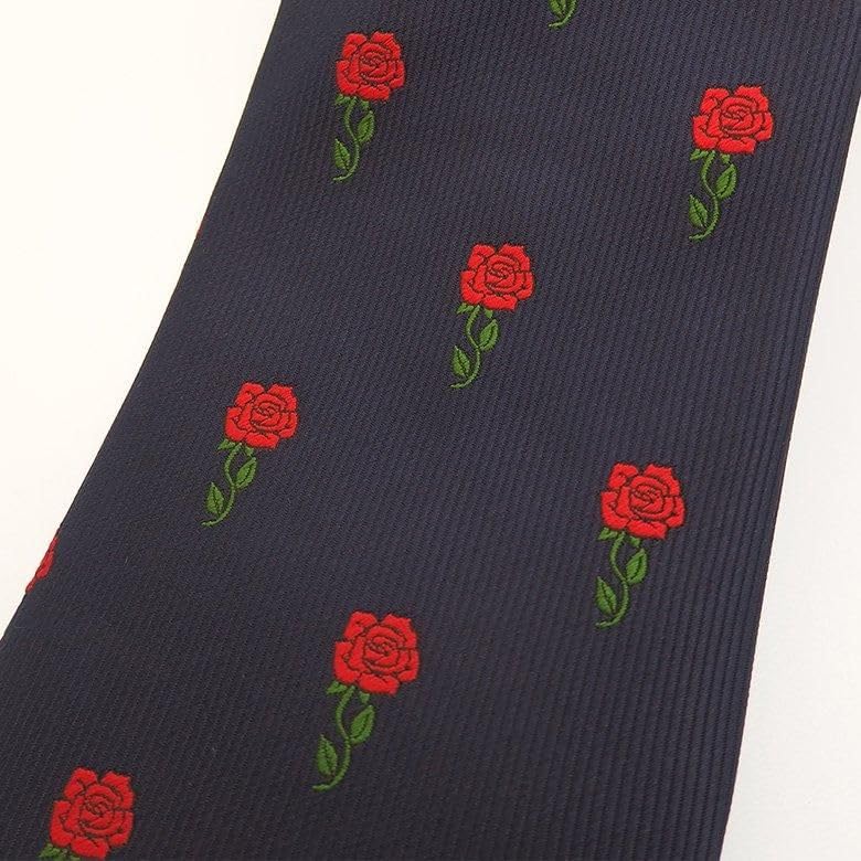 Single Rose Cute Funny Unique Necktie [CUFFSMANIA]