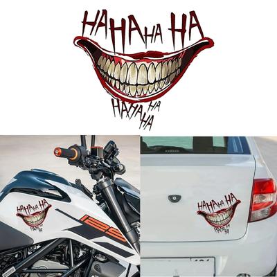 Наклейки с изображением рта клоуна HAHAHA для автомобилей Jeep, грузовиков, фургонов, внедорожников, мотоциклов, окон, стен, чашек, бамперов, водонепроницаемые наклейки для поделок